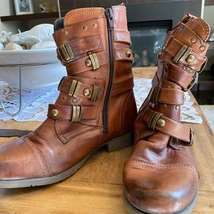 ALDO LADIES COMBAT (MOTO) BOOTS SZ. 7 1/2